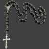 Fashion Handmade Necklace Ladies Imitation Vintage Style Zircon Rosary Beads With Cross Pendant Zircon