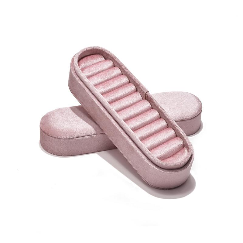 High Quality Velvet New Ring Storage Display Box Ring Storage Tray Ring Earrings Jewelry Tray Window Display Props