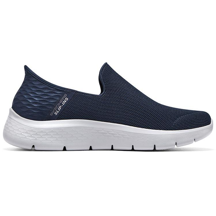 Skechers Slip-Ins Flash Series Mesh Round Toe Lace-Up Low-Top Casual Shoes Men sneakers Blue White 216491-NVY