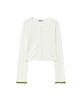 Lense Hook Boucle Cardigan Ivory