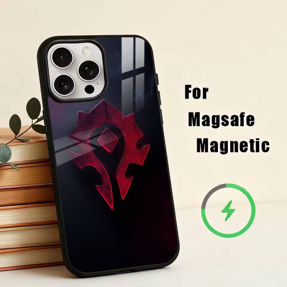 

Game-W-World of W-Warcraft Phone Case For iPhone17,16,15,14,13,12,11 Plus,Pro Magnetic For Magsafe Wireless Charging iPhone15PRO