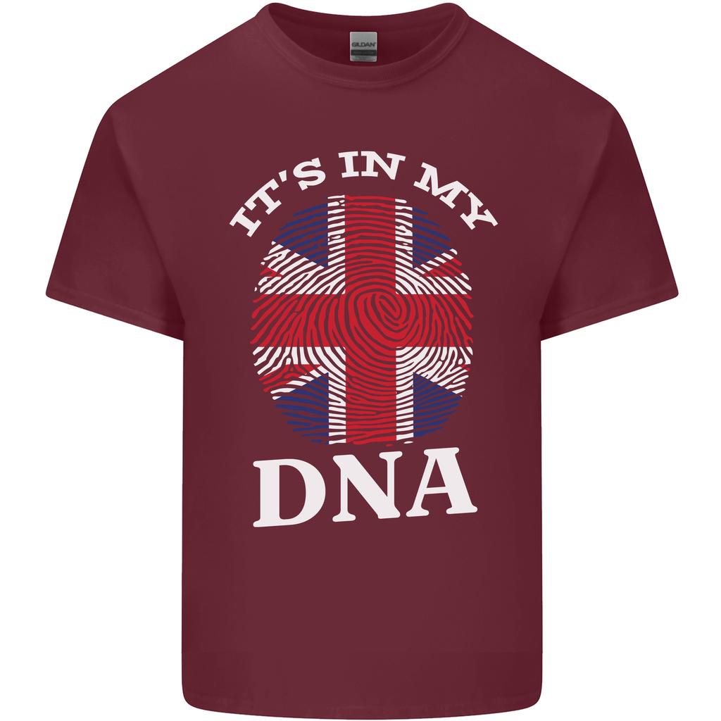 Britain Its in My DNA Funny Union Jack Flag Unisexs Light Cotton TShirt