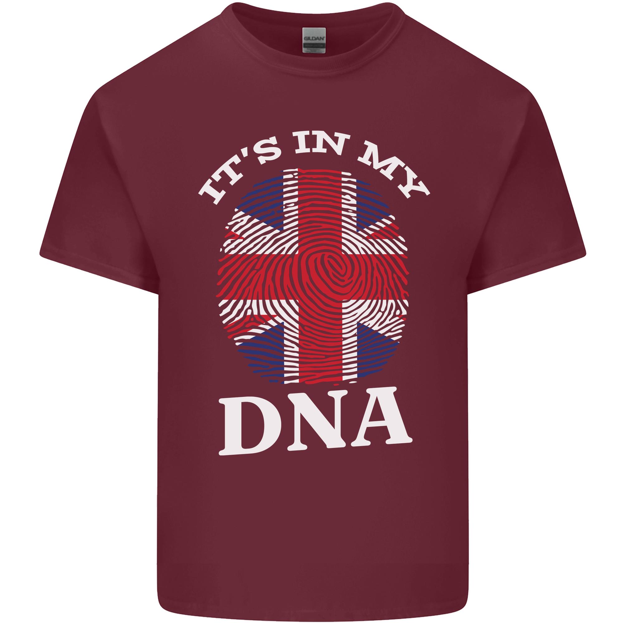 Britain Its in My DNA Funny Union Jack Flag Unisexs Light Cotton TShirt S