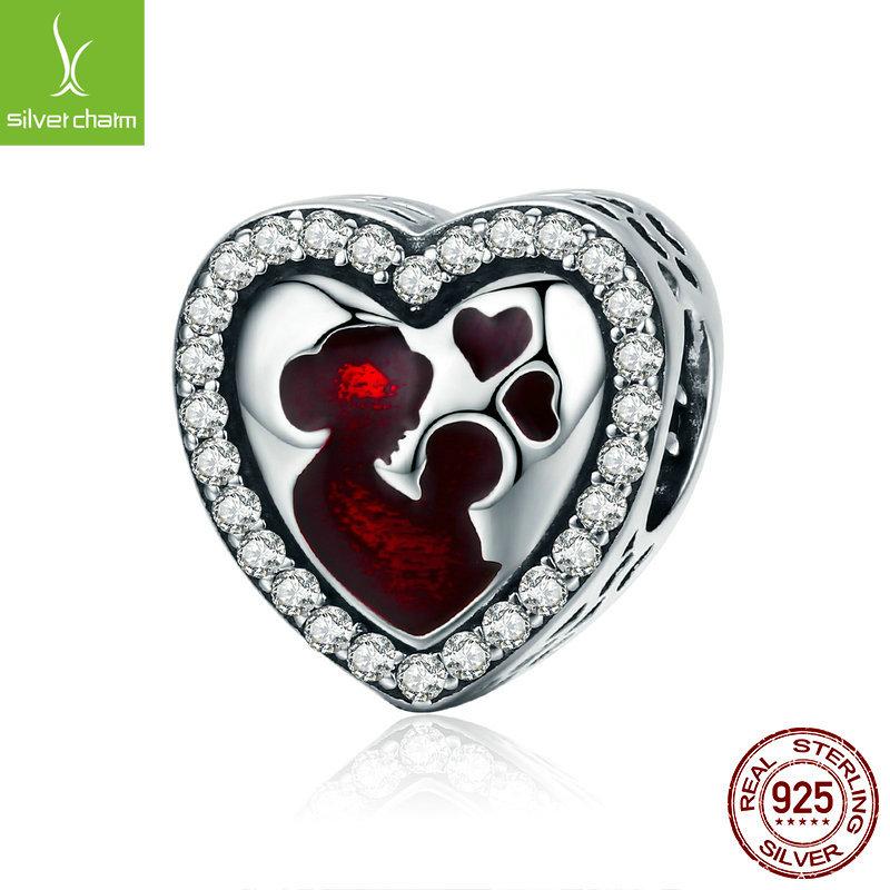 Mother'S Day Family Series S925 Silver Beaded Wind Diy Bracelet Accessories Loose Beads