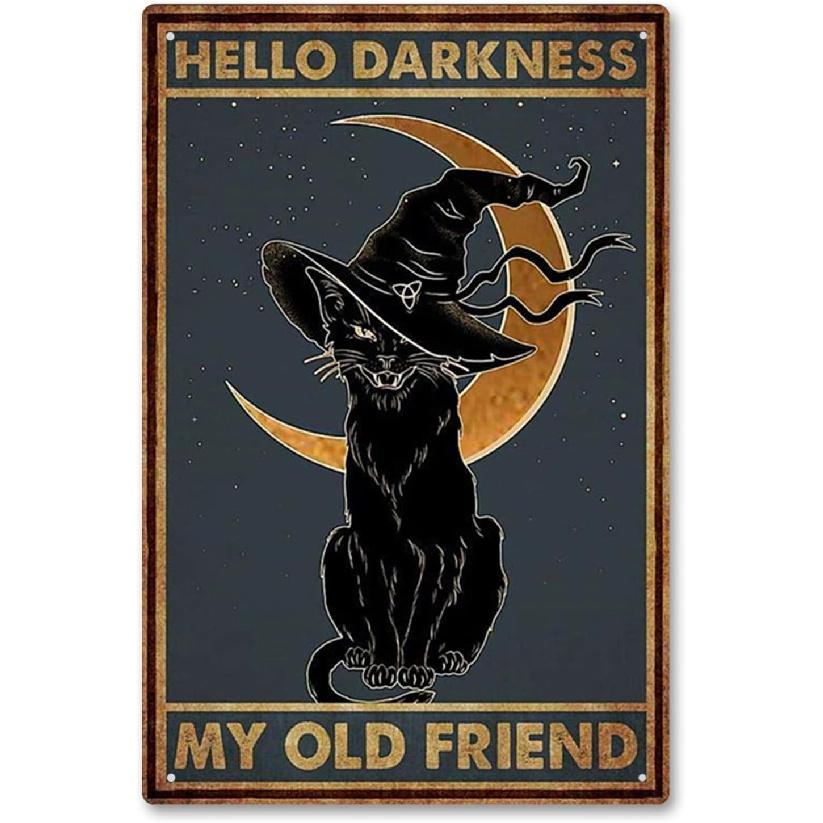 Fmcmly I Do What I Want Funny Black Cat Decor Tin Signs Cute Cat Personalized Metal Poster Wall Art Decor Sign for Home Bathroom Garden Restroom