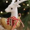 Realistic White Reindeer Ornament Durable White Reindeer Figurine Ornament For Christmas Window And Table Display