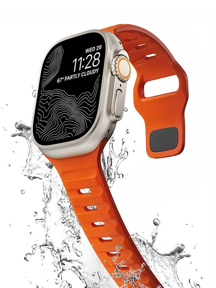 Armband für Apple Watch Band 44mm 49mm 45mm 46 42mm 40mm 41mm Sport Silikonarmband correa iwatch Serie 7 6 3 se 8 9 10 ultra 2