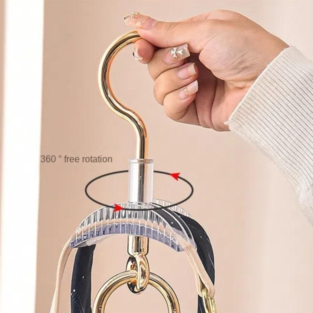 Quality Wardrobe Hanging Bag Hanger Rotating Space Saving Bag Storage Rack Thickening Belt Scarf Hanger Wardrobe
