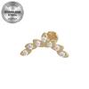 Euro Cross 316L Medical Grade Stainless Steel Leaf-Shaped Internal Thread Ear and Lip Stud