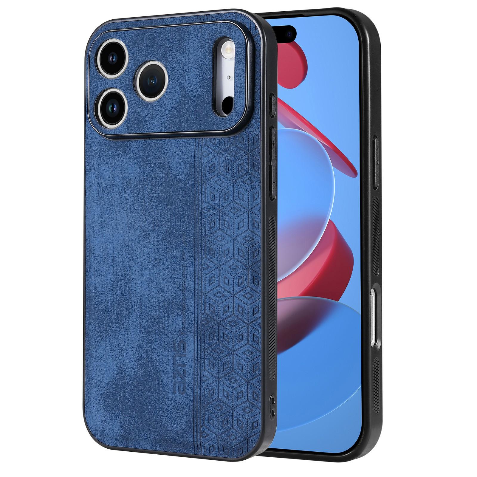 

AZNS For iPhone 17 Pro Case Protective PU Leather Covered TPU Phone Shell