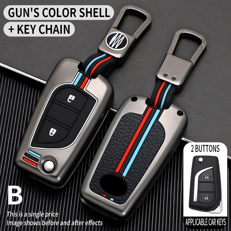 

2 3 4 Buttons CarRemote Flip Key Case Cover Protective Shell Fob for Toyota Hilux Corolla Avensis Prado Fortuner RAV4 CHR