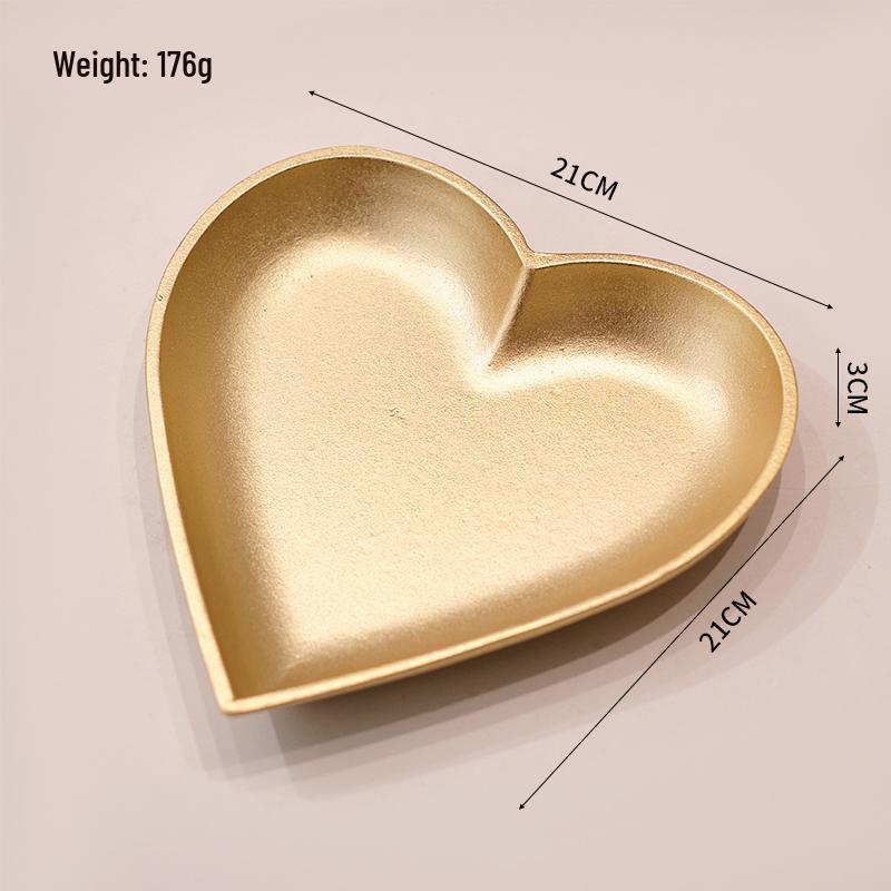 INS Nordic Snack & Candy Tray: Elegant Golden Decorative Plate for Living Room or Dining Table Storage and Ornamentation.