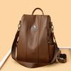 Backpack Retro Women's Anti-theft Backpack Soft Leather Schoolbag Reduced Burden Large Capacity Travel Bag