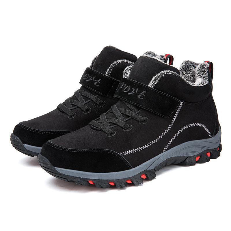 2 Herbst- und Winter-Schneestiefel in großer Größe für Damen und Herren, Gehhilfsschuhe für ältere Menschen, High-Top-Samt-Baumwollschuhe, Paar-Baumwollschuhe