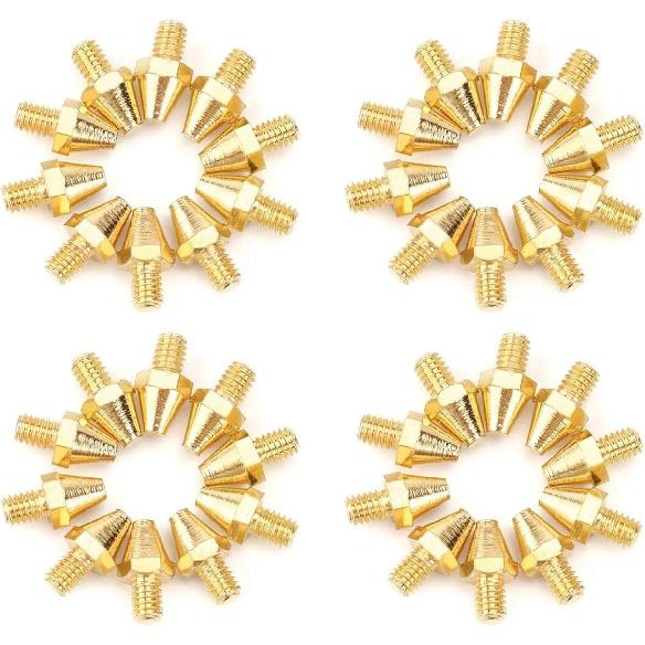 Kompatibel mit Harley Offroad Style Fußrasten Trittbretter Bremspedalauflage Goldene MX Fußrasten Stacheln Motorrad Ersatz-Fußrasten Stifte Nieten(50 Stück