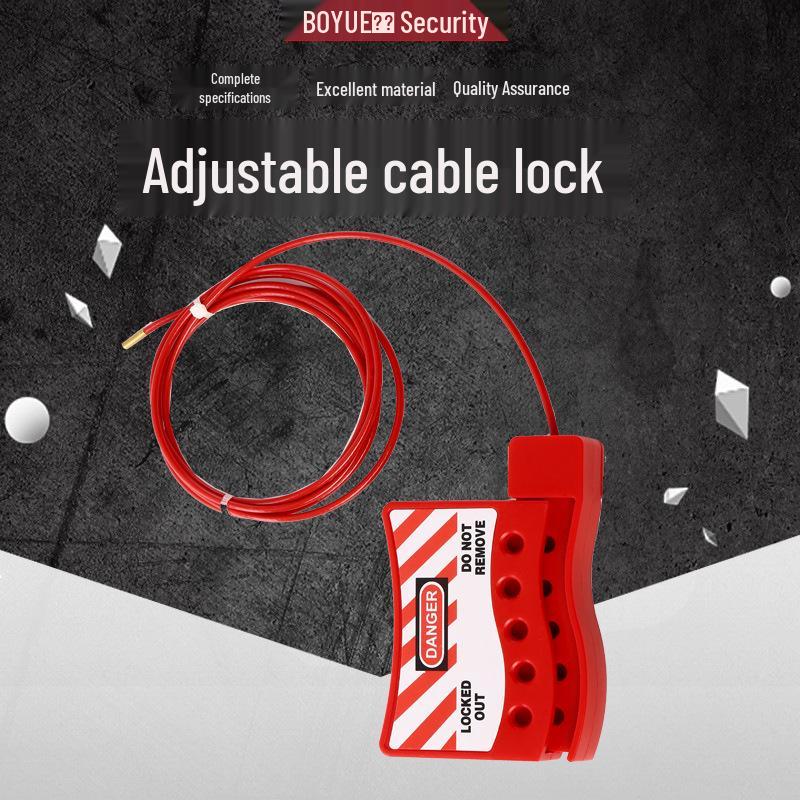 Bedi Adjustable Stainless Steel Cable Lock with Tag - Universal Valve Safety Lock for Vehicles Diameter: 3mm, Length: 2m