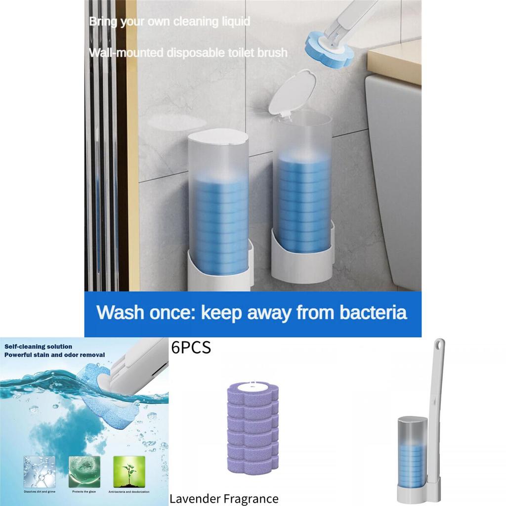Toilet Disposable Brush Set Toilet Bowl Cleaning System Cleaners With Refills
