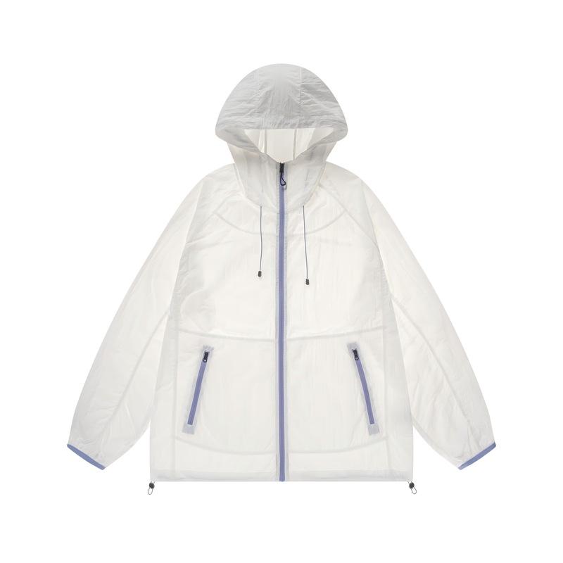 1011 Summer nylon hooded outdoor climbing fishing sunscreen clothing men's thin micro-elastic skin clothing breathable jacket women