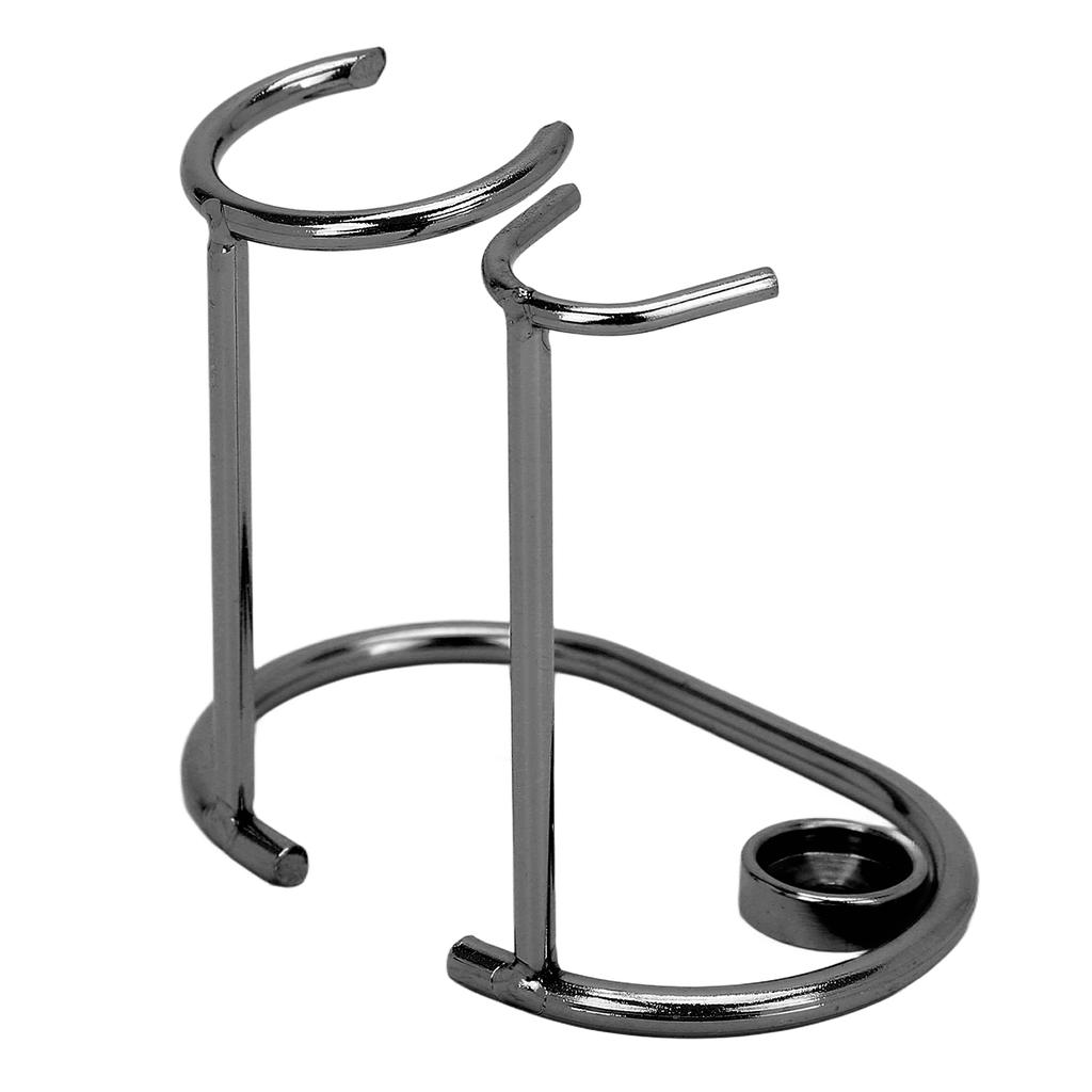 Razor Stand Safety Stainless Steel Modern Design Rustless Durable Small Portable Shaving Brush Holder for Restroom Black