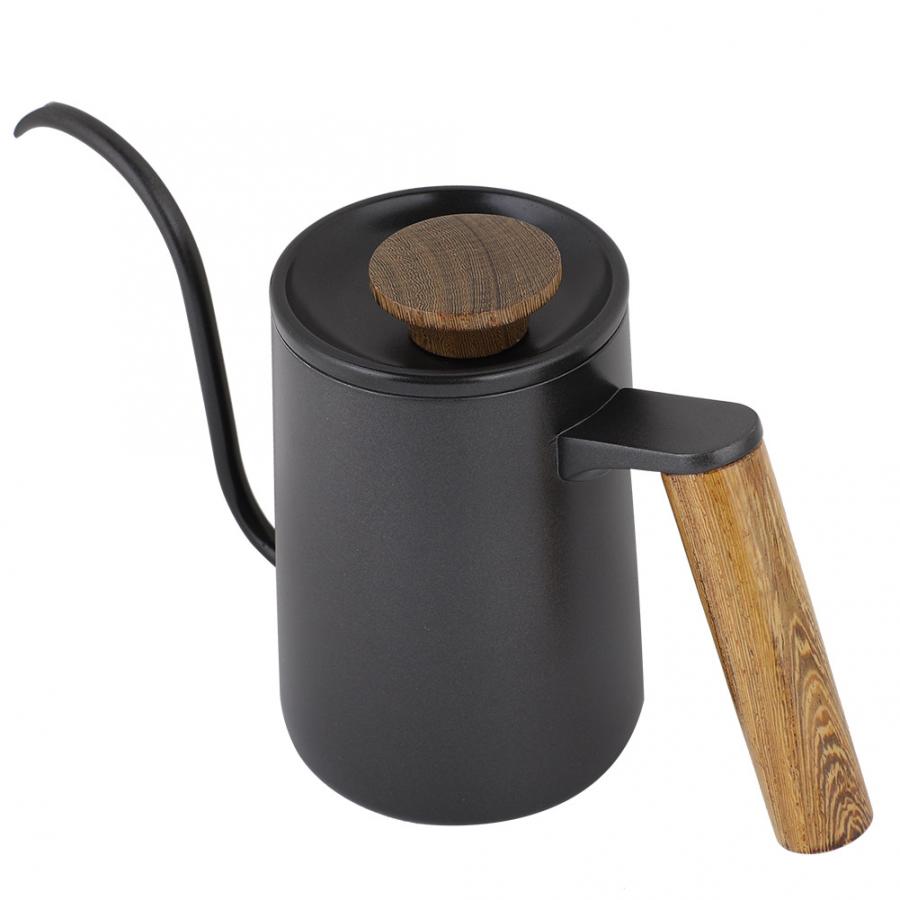 600ml Coffee Machine Fashion Stainless Steel Handle Drip Coffee Pot Long Gooseneck Spout Kettle Portable Coffee Maker kettle