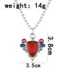 Anime Jojos Jojo Bizarre Adventure Red Crystal Necklace Aja Cosplay Alloy Pendant Jewelry for Fans Gifts Fashion Accessories