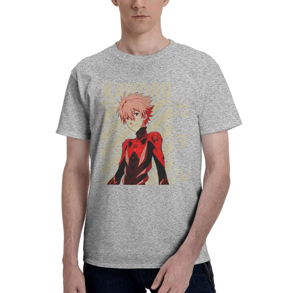 kaworu nagisa Vintage Art Mens T Shirt EVA Hipster Tee Shirt Short Sleeve Round Neck Cotton Printing Clothing TShirt