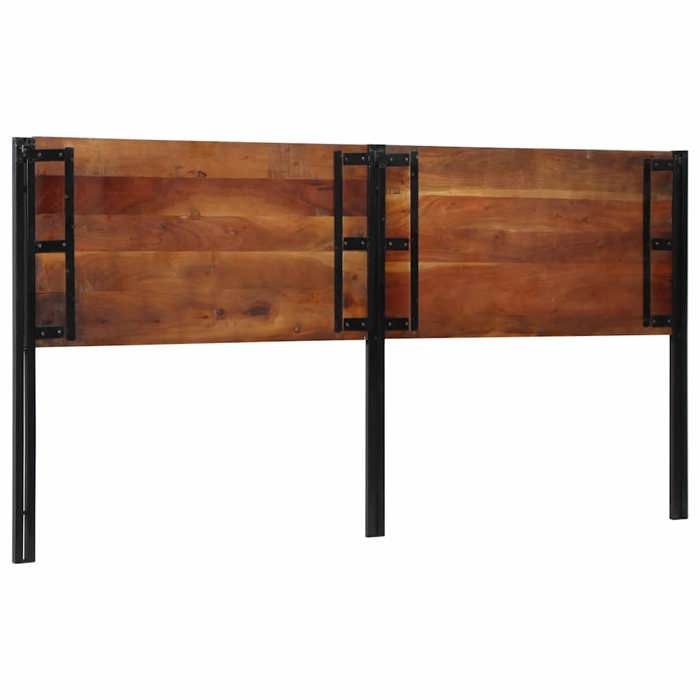 VidaXL Tête de lit 200 cm bois massif récupéré et fer, tête de lit à panneau, tête de lit double, tête de lit pour lit 4017559