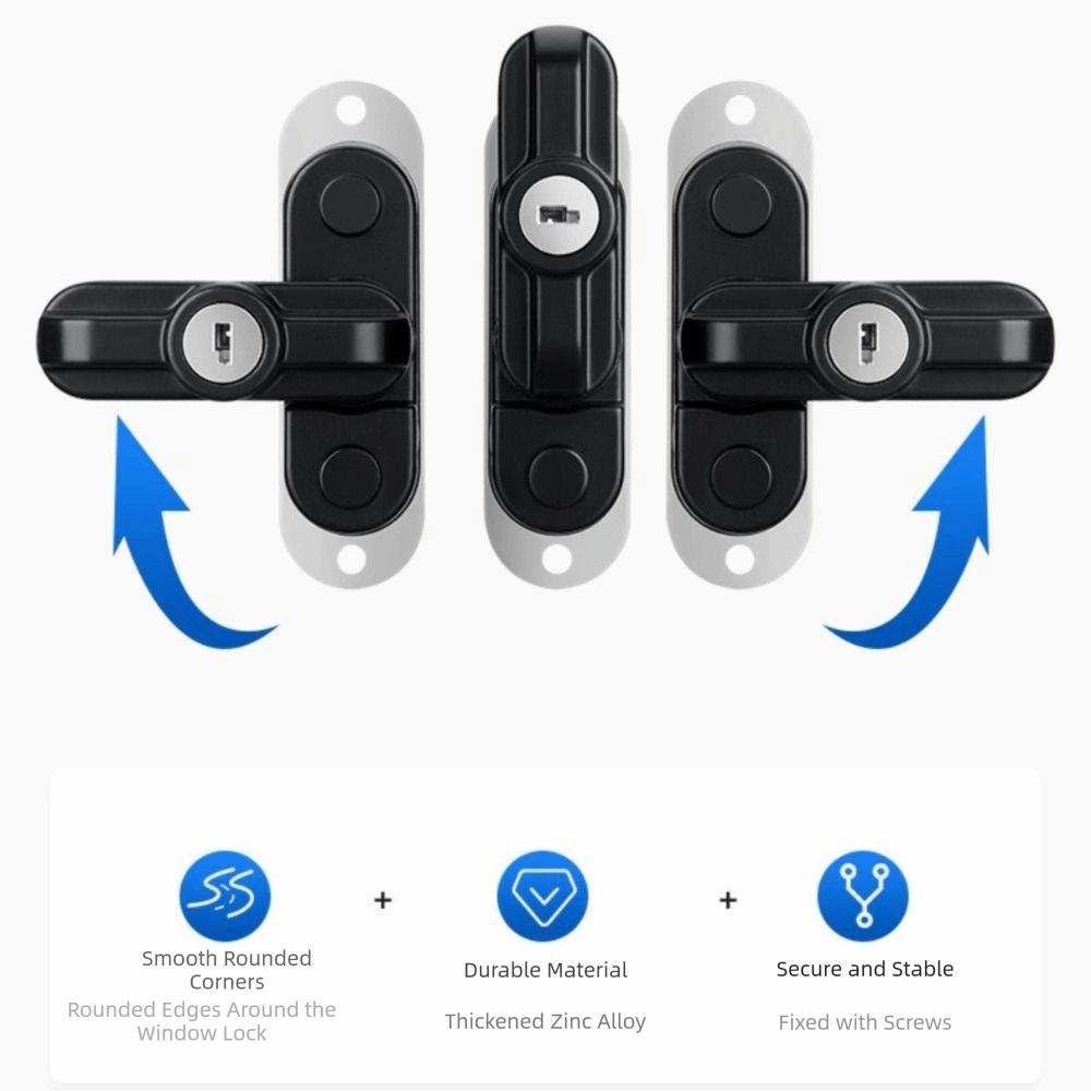 With Key Security Restrictor Lock Zinc Alloy Safety Locks Lock Buckle T-Lock  Home Security