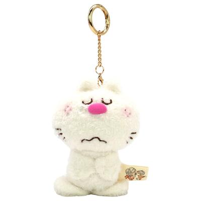 Mizumori Ado Cat Mascot White 213150-25 H12 X W9 X D6.5cm
