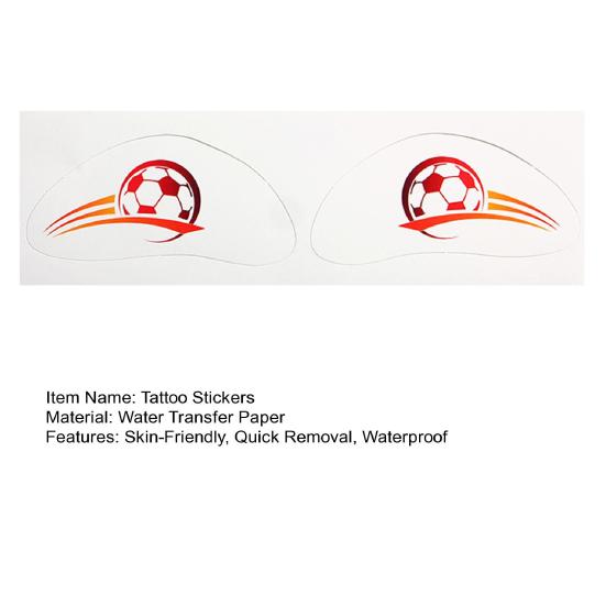 Nostalgie Soccer Face Tattoos Stickers, Waterproof Temporary Body Art for Sports Fans, Football Team Party Makeup Decals Game Day