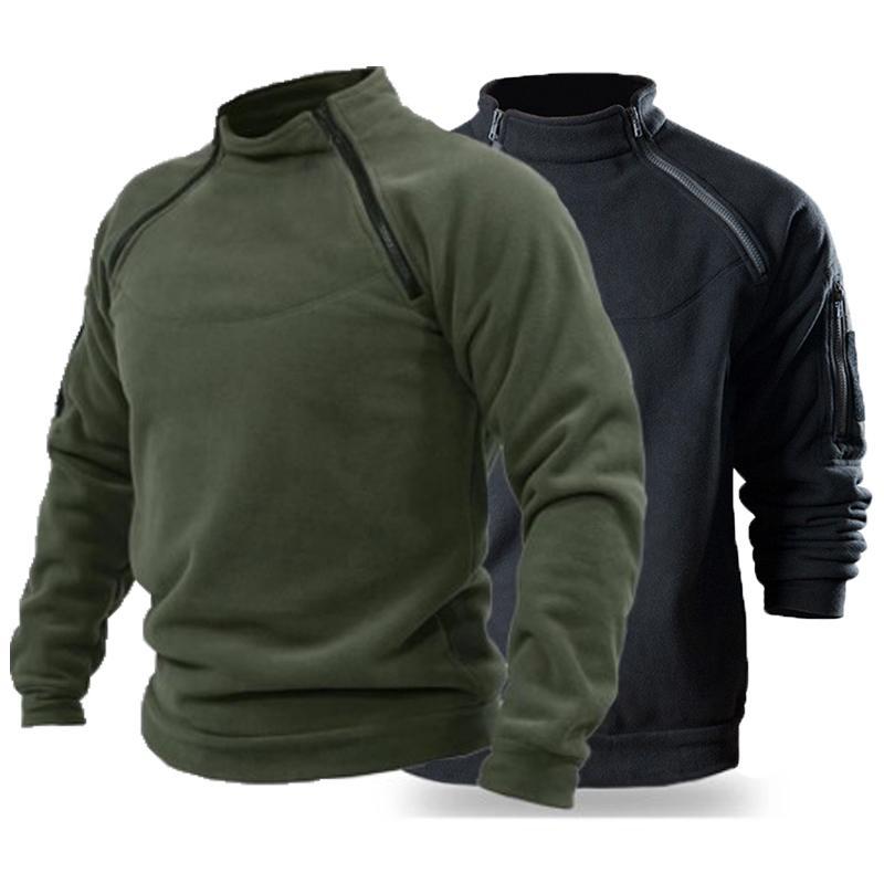 Men Tactical Outdoor Polar Fleece Jacket Hunting Clothes Warm Zipper Pullover Man Windproof Coat Thermal Hiking Sweater