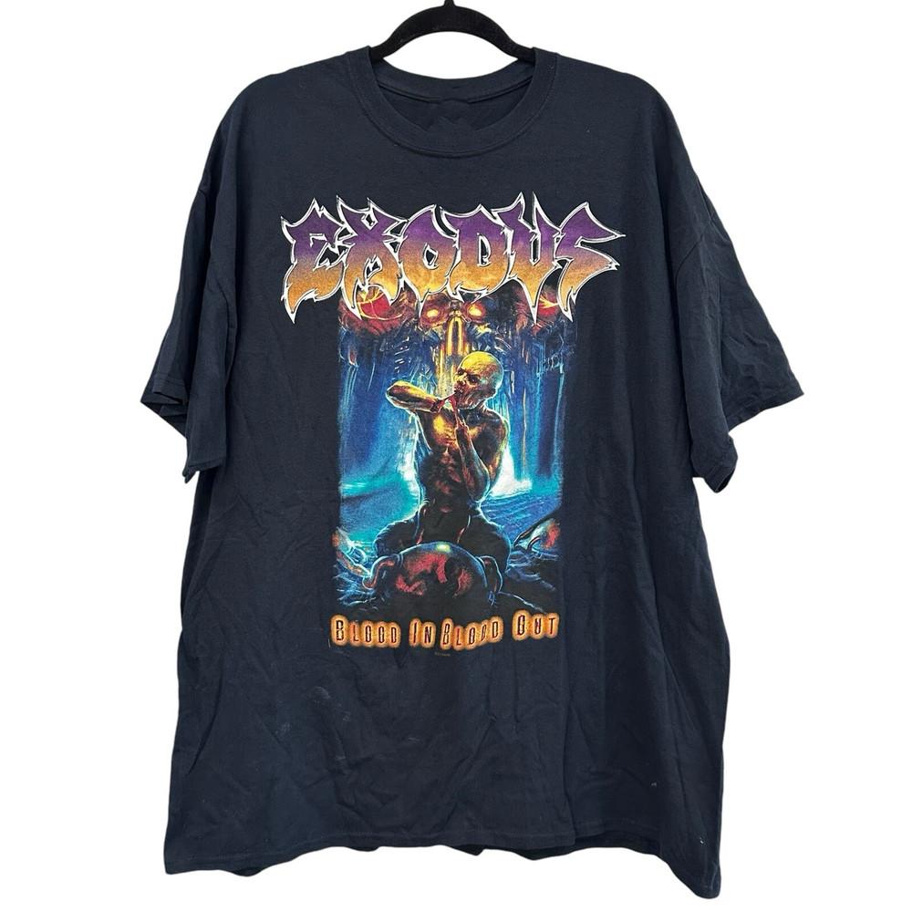 Коллекция Exodus Кровь В Кровь Наружу Футболка Футболка Взрослая SG235 Унисекс Футболка L