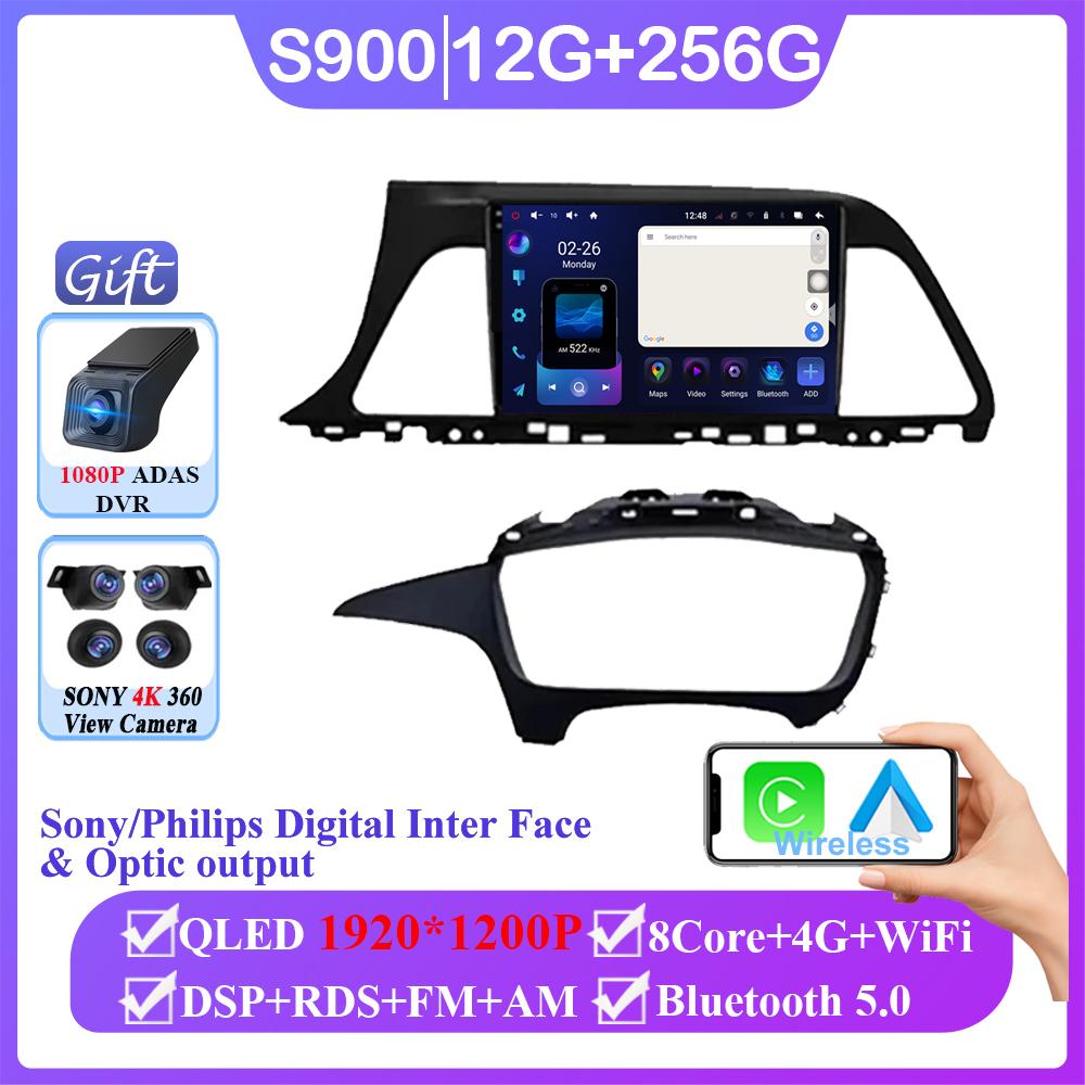 Android 14 For Hyundai Sonata 7 LF 2014 2015 2016 2017-2020 Auto Radio Stereo Video Player GPS Navigation Multimedia No 2din DVD