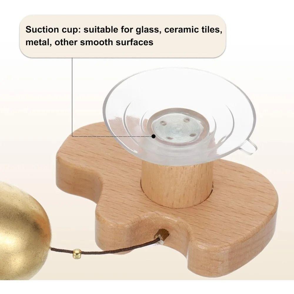 Suction Cup Animal Shaped Wind Chime Brass Collision Bell Entry Reminder Bell Pendant  Front Door