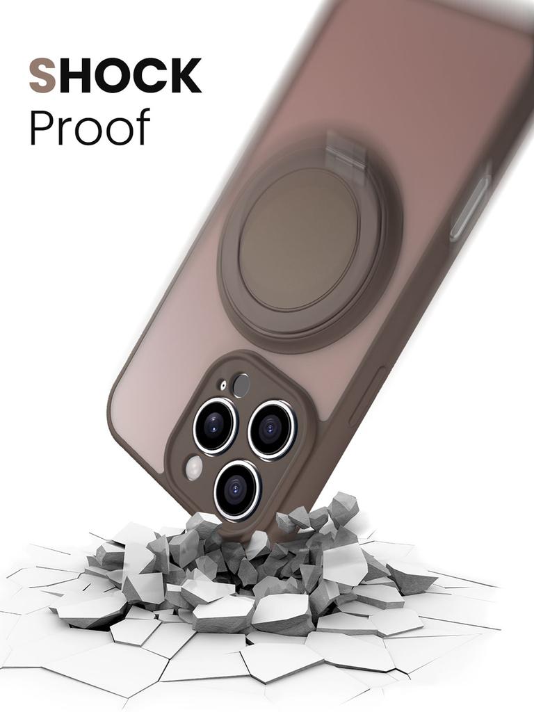 360° Metal Ring Bracket Magnetic Case for iPhone 16 15 14 Plus 13 11 12 Pro Max Hardware Kickstand Silicone Magsafe Soft Cover