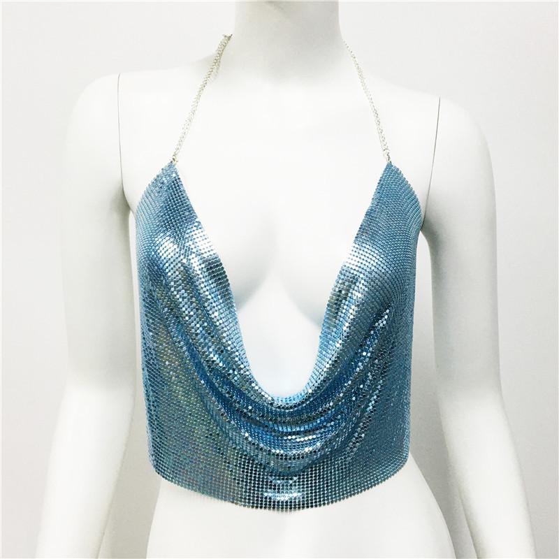 European & American Sexy Sequin Top - Women's Nightclub Party Wear 