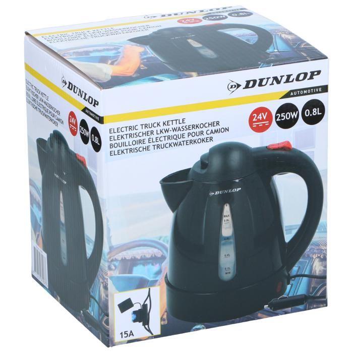 Bouilloire - DUNLOP - 250W - 24V - 0.8L - Allume-cigare pour camion