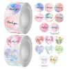 500 Stickers/Roll Ins Style Multicolor Thank You Self-Adhesive Roll Stickers, Simple Heart/Shape Suitable for Gift Wrapping Boxes, Envelopes