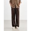 HAUT TON Men's Bamboo Weave Pleated Casual Trousers