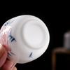 Lamb Fat Jade Hand-Painted Ceramic Gongfu Tea Set with Gaiwan, Tasting, and Host Cups