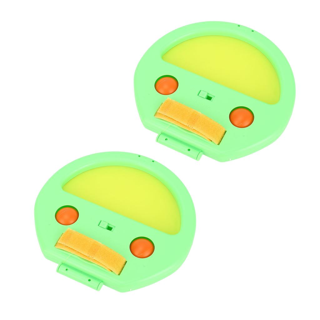 Hand Catching Racket Ball Toy Hand Exercise Ball Throwing Set for Interactive Game Fitness Green