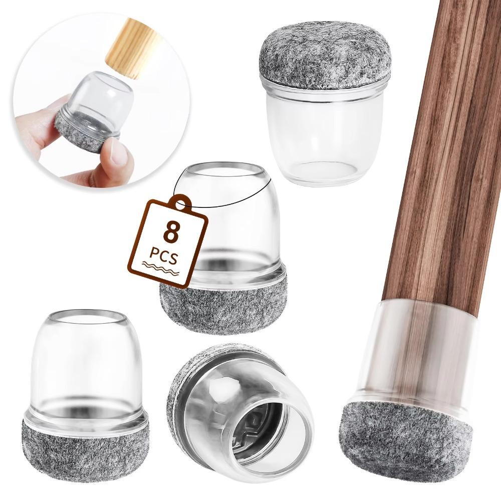 8pcs Felt Bottom Furniture Floor Feet Cup Thick Chair Leg Caps Decor Furniture Table Leg Pad  Home