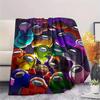 1PC Custom Name Among Us Patterned Flannel Blanket Suitable For All Seasons for Home Decor Warmth and Comfort Gifts Holiday Present -HE88
