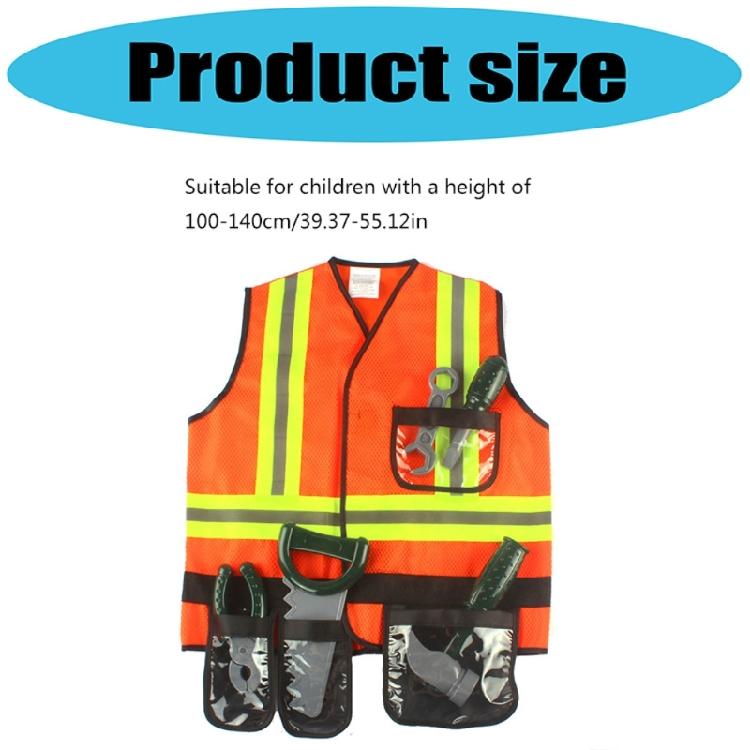 Childrens Interactive Role Play Costume Fabric Construction Outfit With Detachable Accessories Educational Toy For Ages +