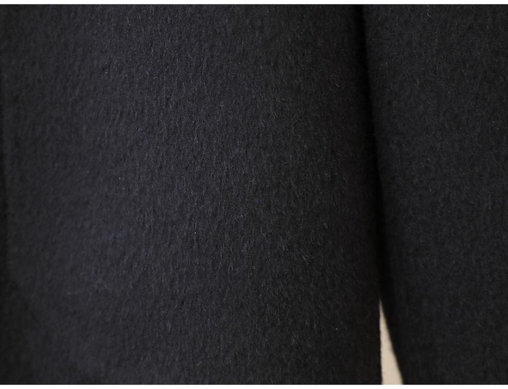 Spring 2025 Petite Stand Collar Women's Overcoat - 100% Double-sided Camel Hair Woolen Coat