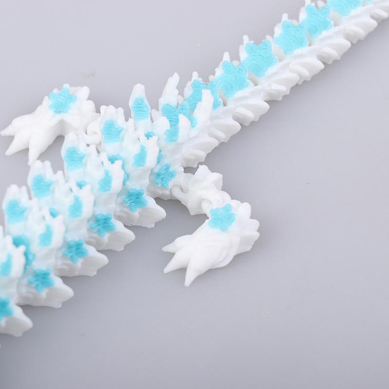 1 Piece Desktop Ornament 3D Printed Cherry Blossom Dragon Glow In The Dark Rotatable Articulated Dragons Figures Action Toy
