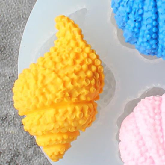 Silicone Chocolate Mold Ocean Conch Seashell Fondant Cake Mold Pudding Mold for Cake Decoration Cupcakes Polymer Clay