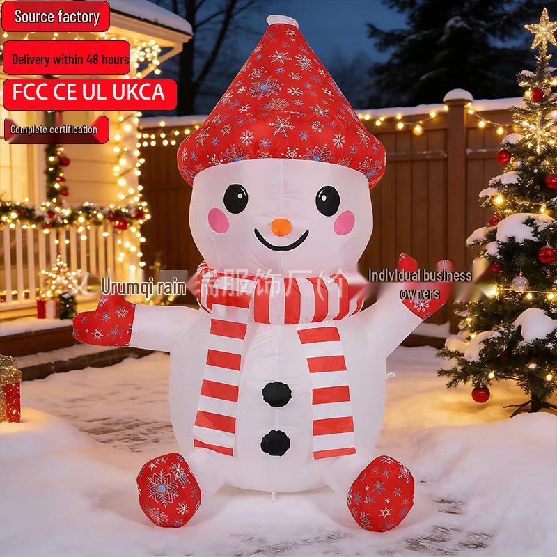 

Christmas Inflatable Snowman Luminous Garden Ornament US Standard