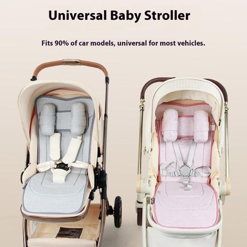Moisture Wicking Strollers Cushion Reversible Polyester Fabric Easy Installation No Tool Needed Baby Cart Accessory
