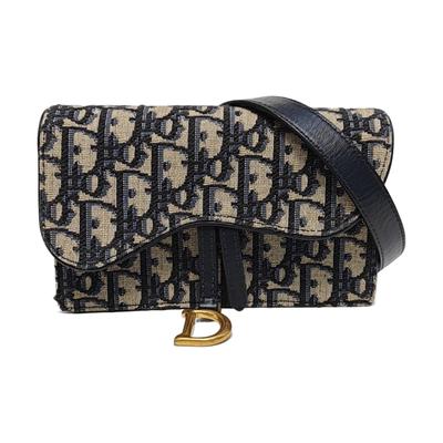 [Použité] Klasický pásek s šikmým potiskem a vyšívaná taška na sedlo - Taška přes rameno a crossbody - Velmi dobrý stav #1I5QDFF